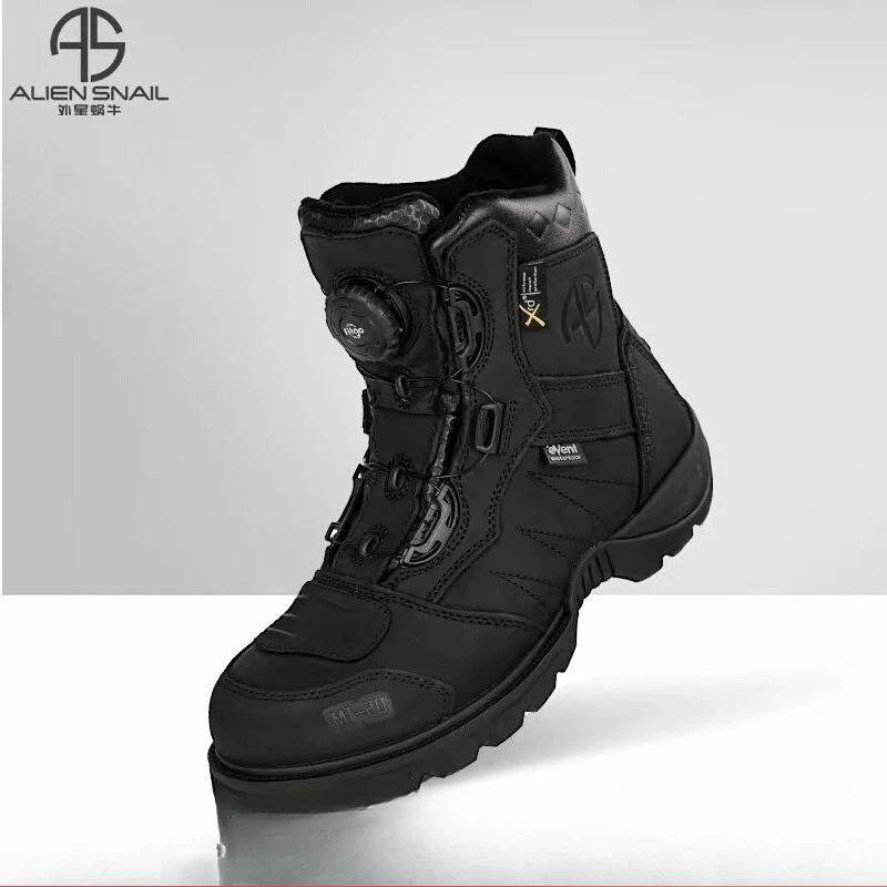 AlienSnail MT20 Motorcycle Riding Boots Windproof Waterproof Locomotive Shoes Men Racing Off-road Motorcycle Travel Rally boots