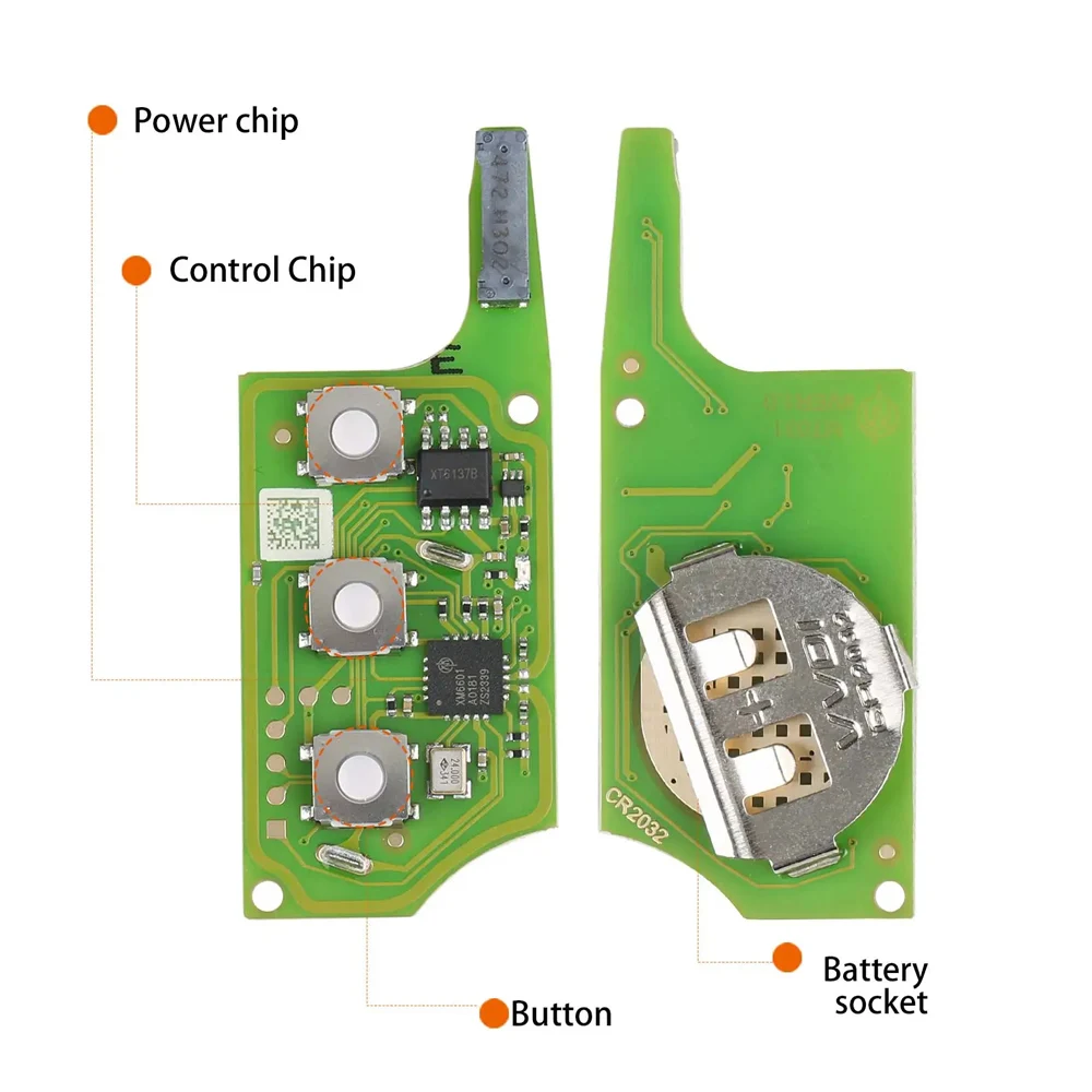 1PCS XHORSE XEB510EN B5 Super Remote Key 3 Buttons with XT27B Super Chip for B5 Type for VVDI2, VVDI Key Tool Max Pro