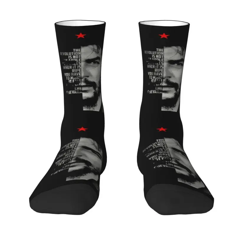 Funny Cuban Hero Che Guevara Socks Women Men Warm 3D Print Revolution Cuba Socialism Freedom Football Sports Socks