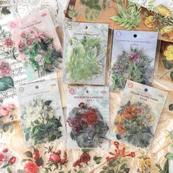 20Pcs Secret Garden Series Decorative Sticker Retro Flowers Scrapbooking Label Diy Diary Album Journal Planner