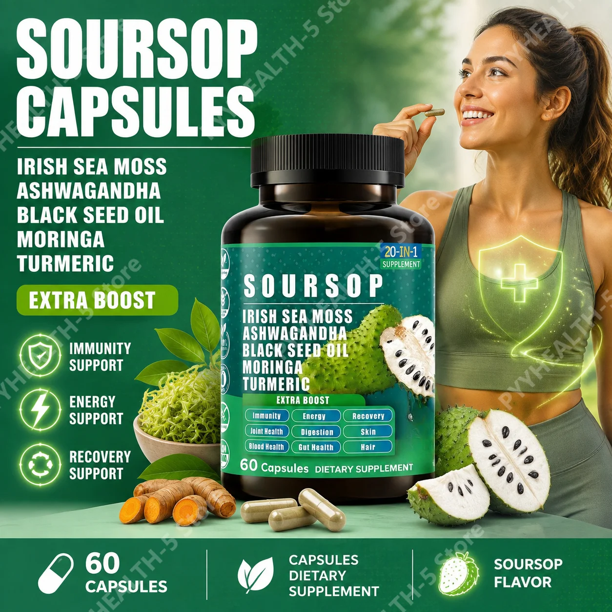 Planted Tank - 20-in-1 Ierse Zeealgencapsules met Zuurzak, Vitamine