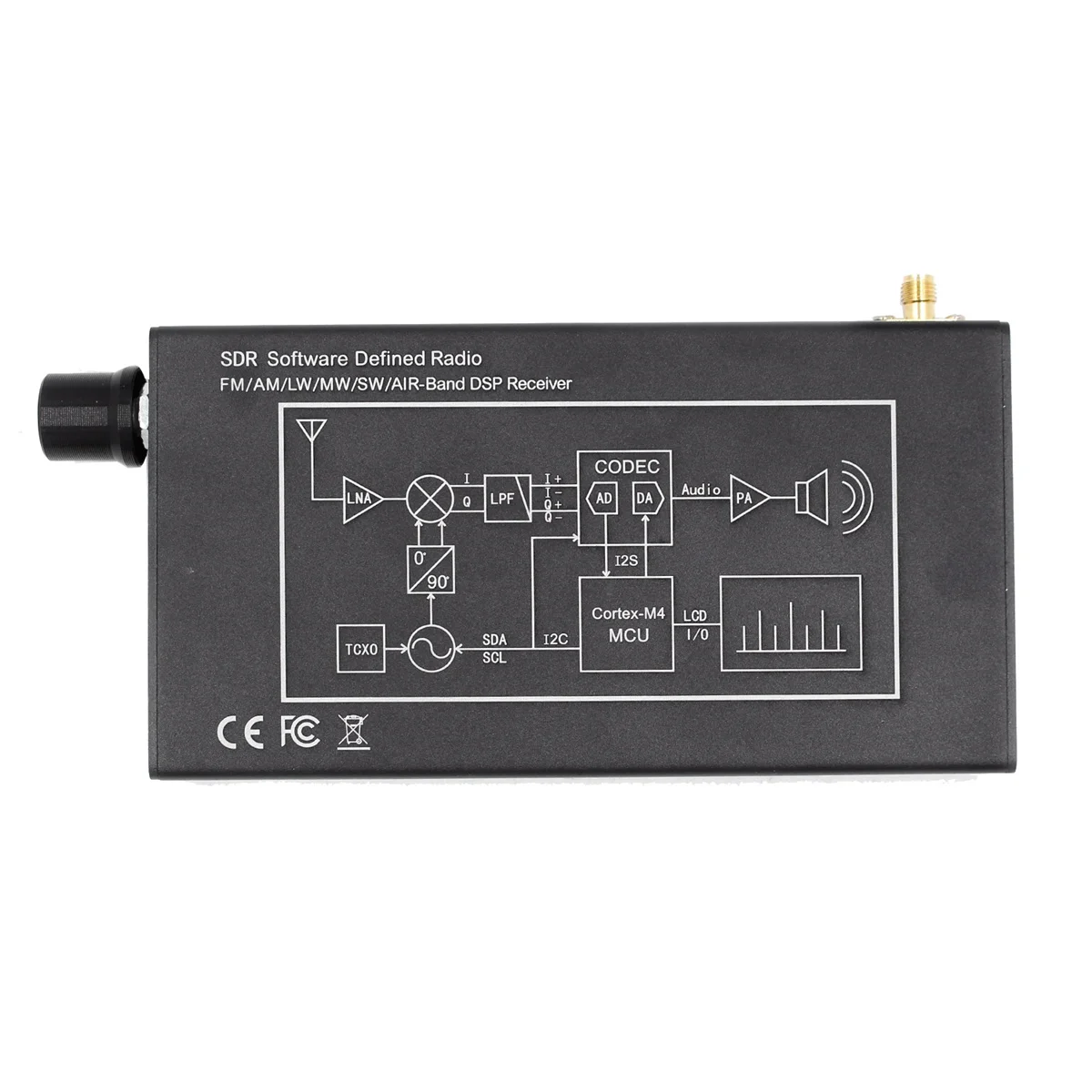 DeepSDR 101 SDR Radio DSP Digital, demodulación de onda corta FM MW SSB CW, receptor de Radio HAM