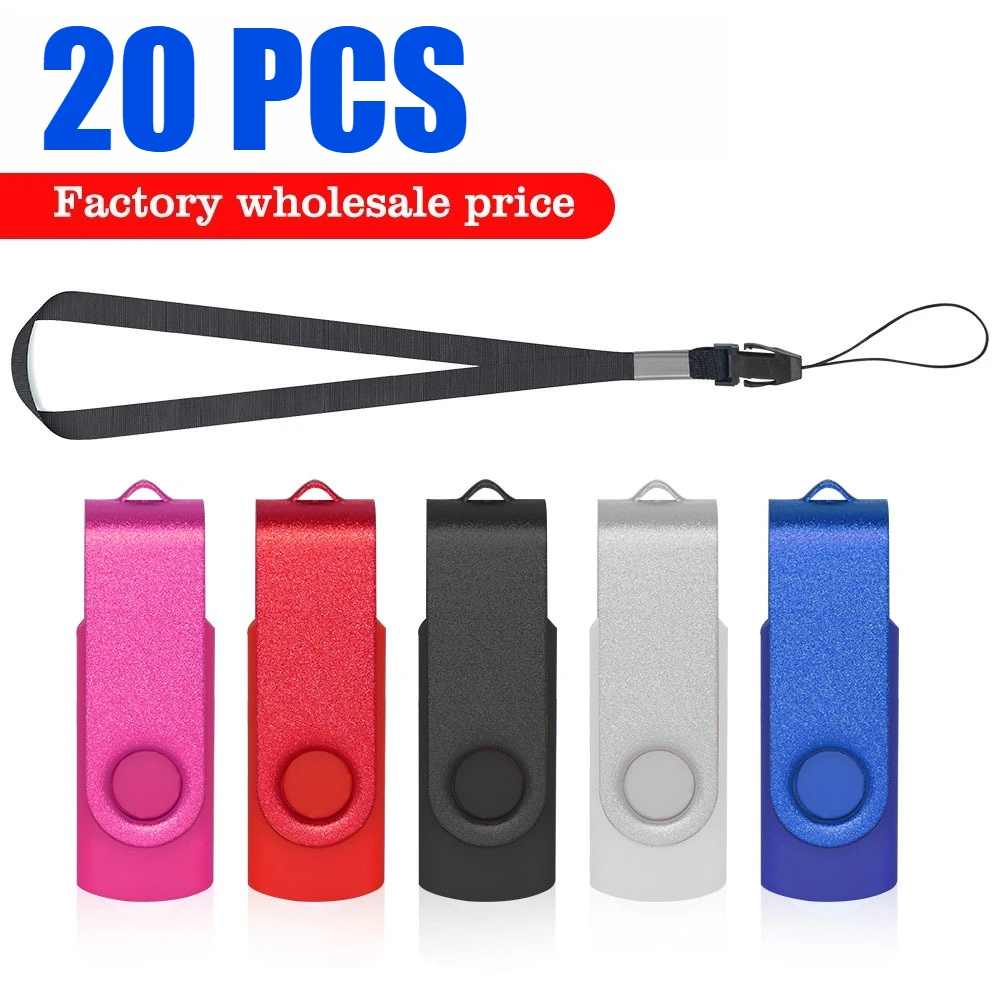 

20Pcs/lot USB Flash Drive 64GB Pen Drive 512MB 1GB 2GB 4GB 8GB 16GB Pendrives Usb Stick 32GB Memory Stick Free Custom Logo Gift