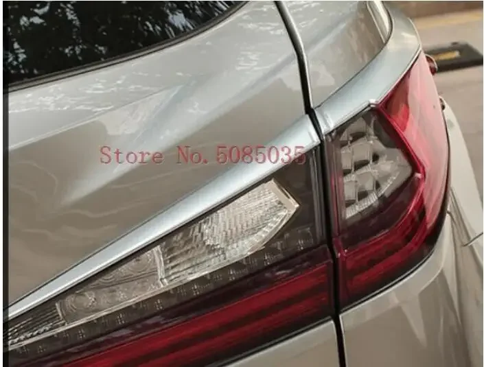 4PCS For Lexus RX200t RX450h 2016 2017 2018 ABS Chrome Rear Tail Trunk Lamp Eyebrow Lid Cover Trim Bright matt Silver Style