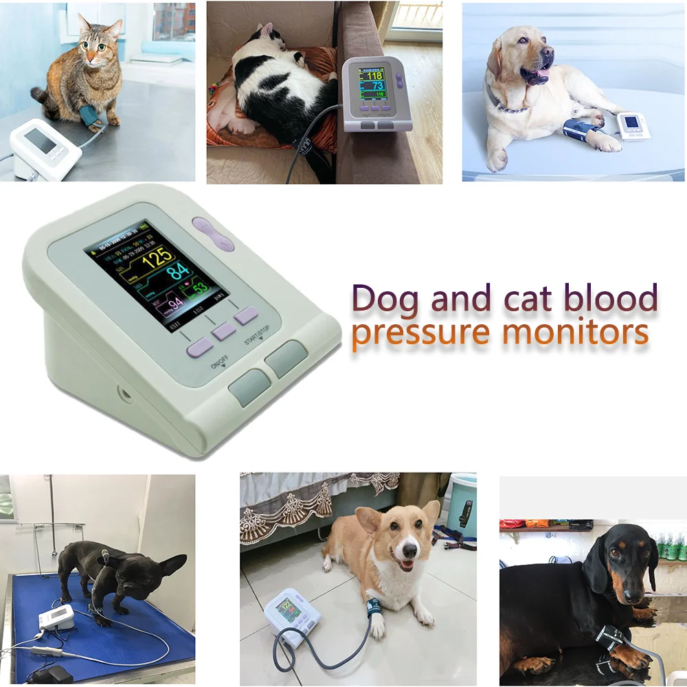 Cantec CONTEC08A-VET Pet Blood Pressure Monitor Cat and Dog Blood Pressure Monitor Aerobic Probe SpO2 Size Cuff Band