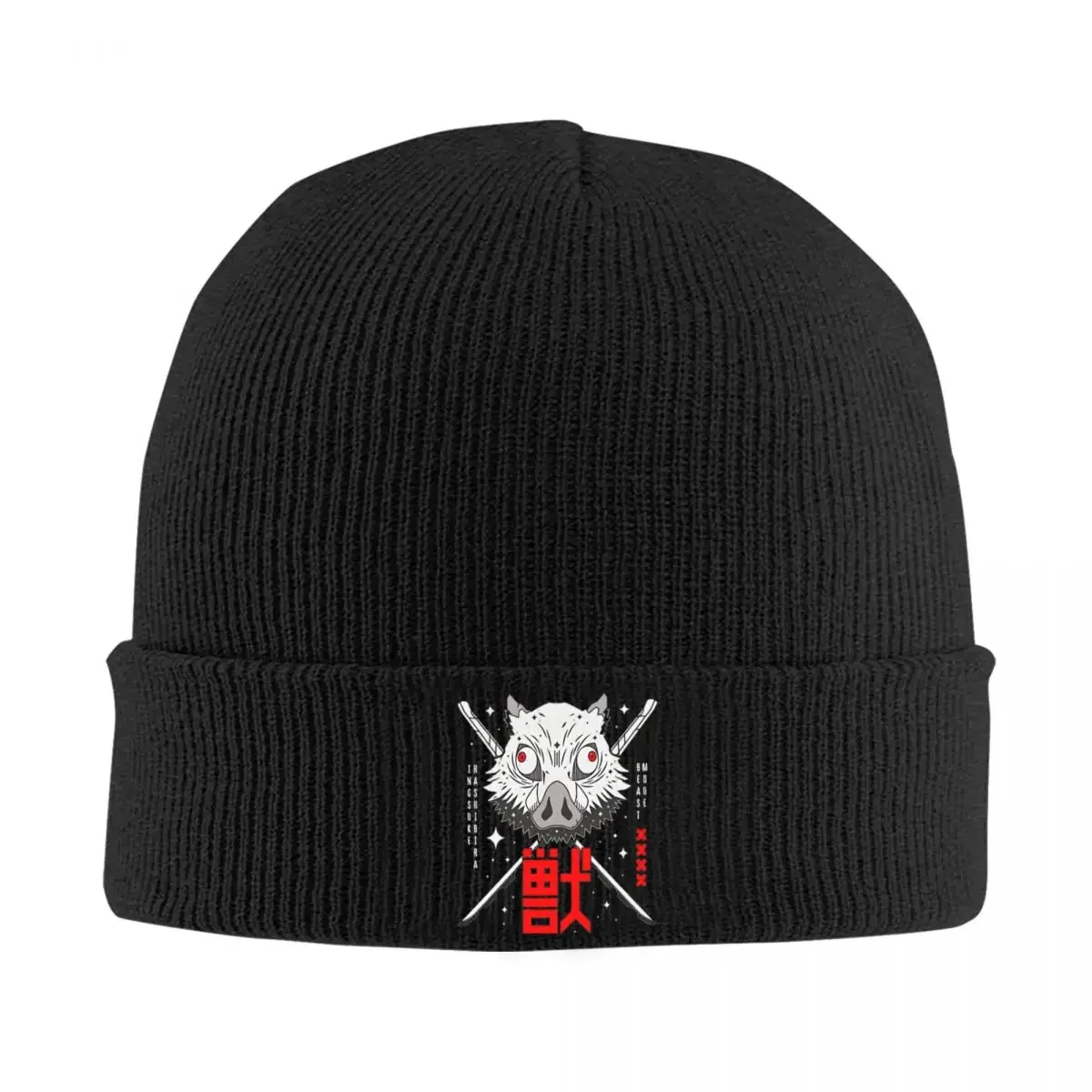 Beast Breathing User Knitted Caps Women's Men's Beanies Autumn Winter Hats Acrylic Demon Slayer Hip Hop Melon Cap