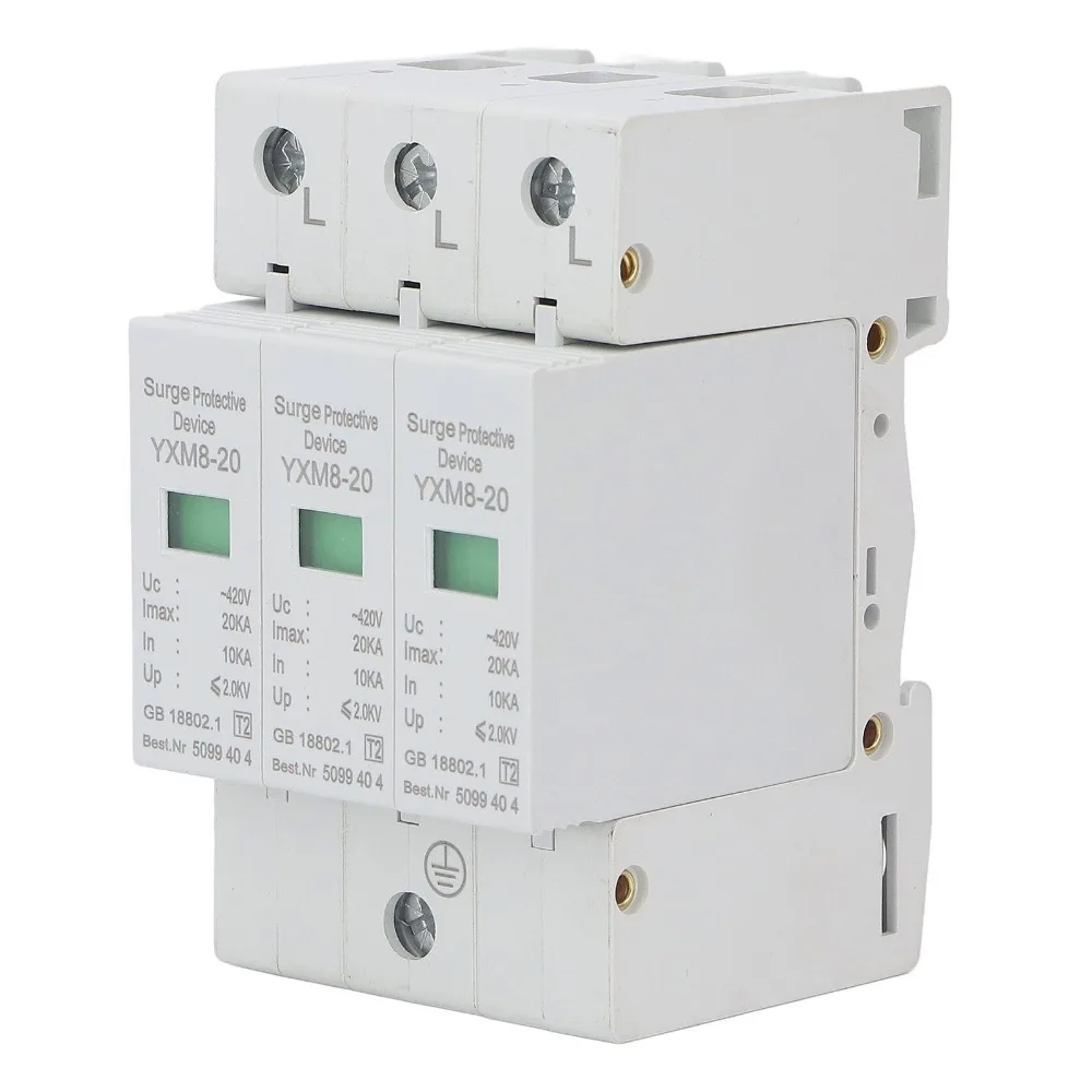 

Quick Response 3P Protective Device 420V 20KA Power Protector Arrester Device Home Appliances
