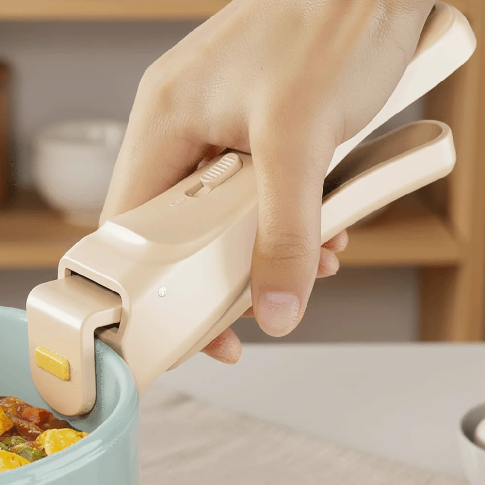 

2PCS/SET Anti Slip Anti Scalding Clip Stable Hanging Anti-hot Bowl Plate Clips One Click Switch Heat-Resistant Dish Holder