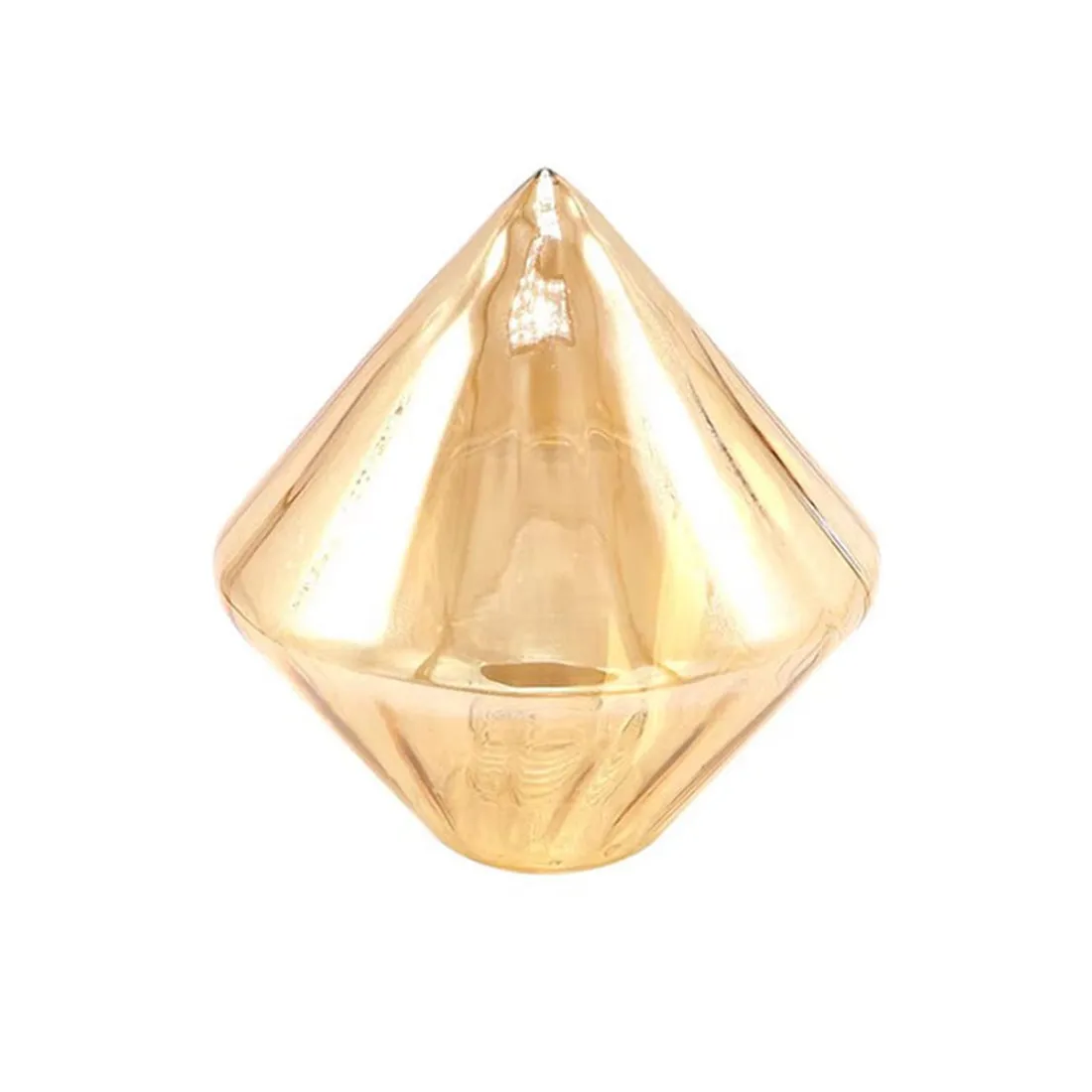 Clear Amber Glass Shade Replacement for G9 Holder Cone or Diamond Pattern with 22mm Opening Lampshade for DIY Chandelier Lights