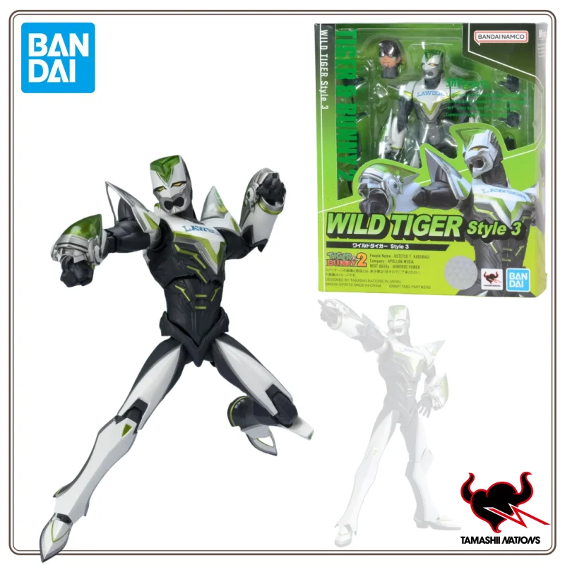 

BANDAI Original TIGER & BUNNY 2 S.H.Figuarts Barnaby Brooks Jr. Wild Tiger Style 3 Action Figure Model Kit Completed
