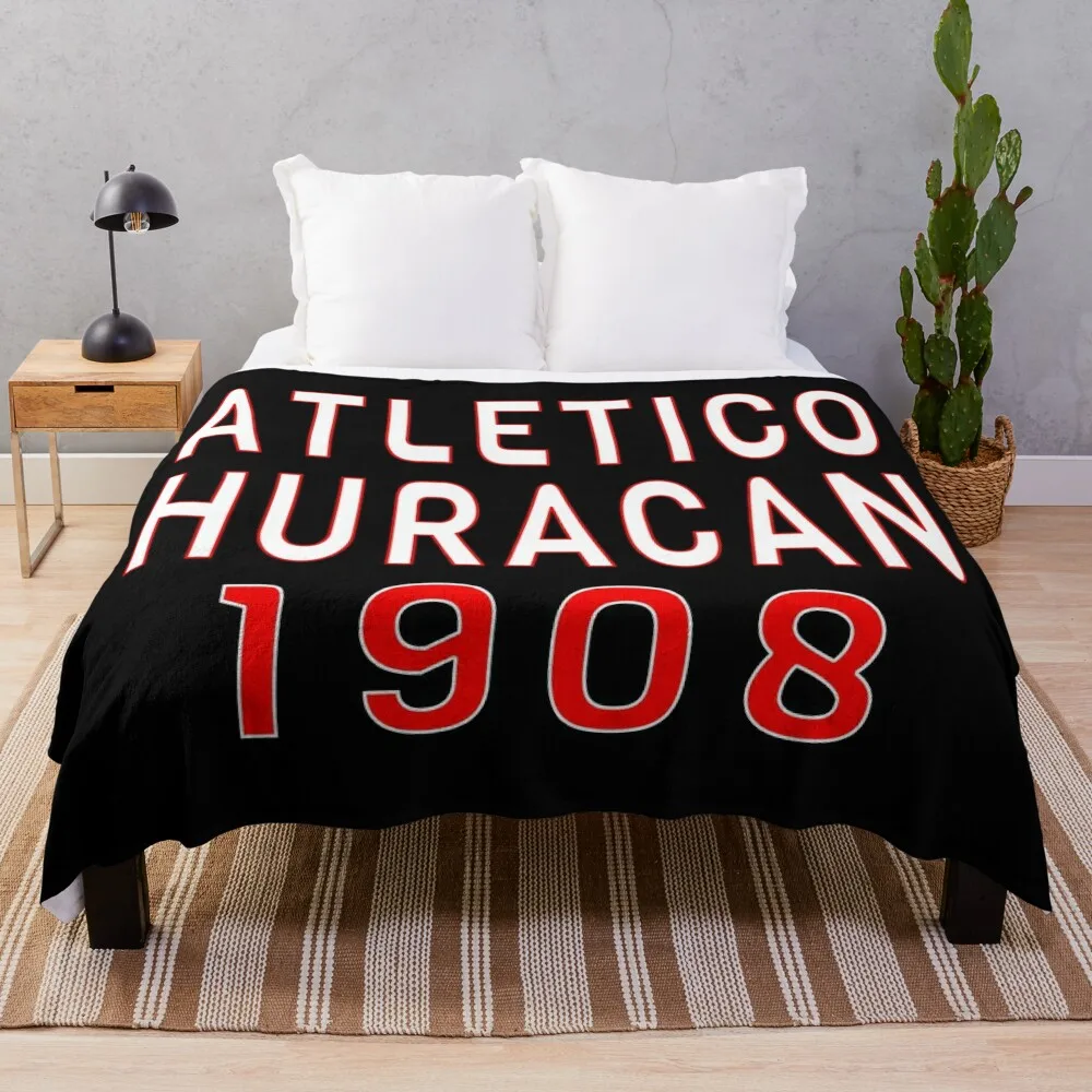 Atletico Huracan 1908 Classic Throw Blanket Decorative Sofas Warm Decorative Sofa Blankets