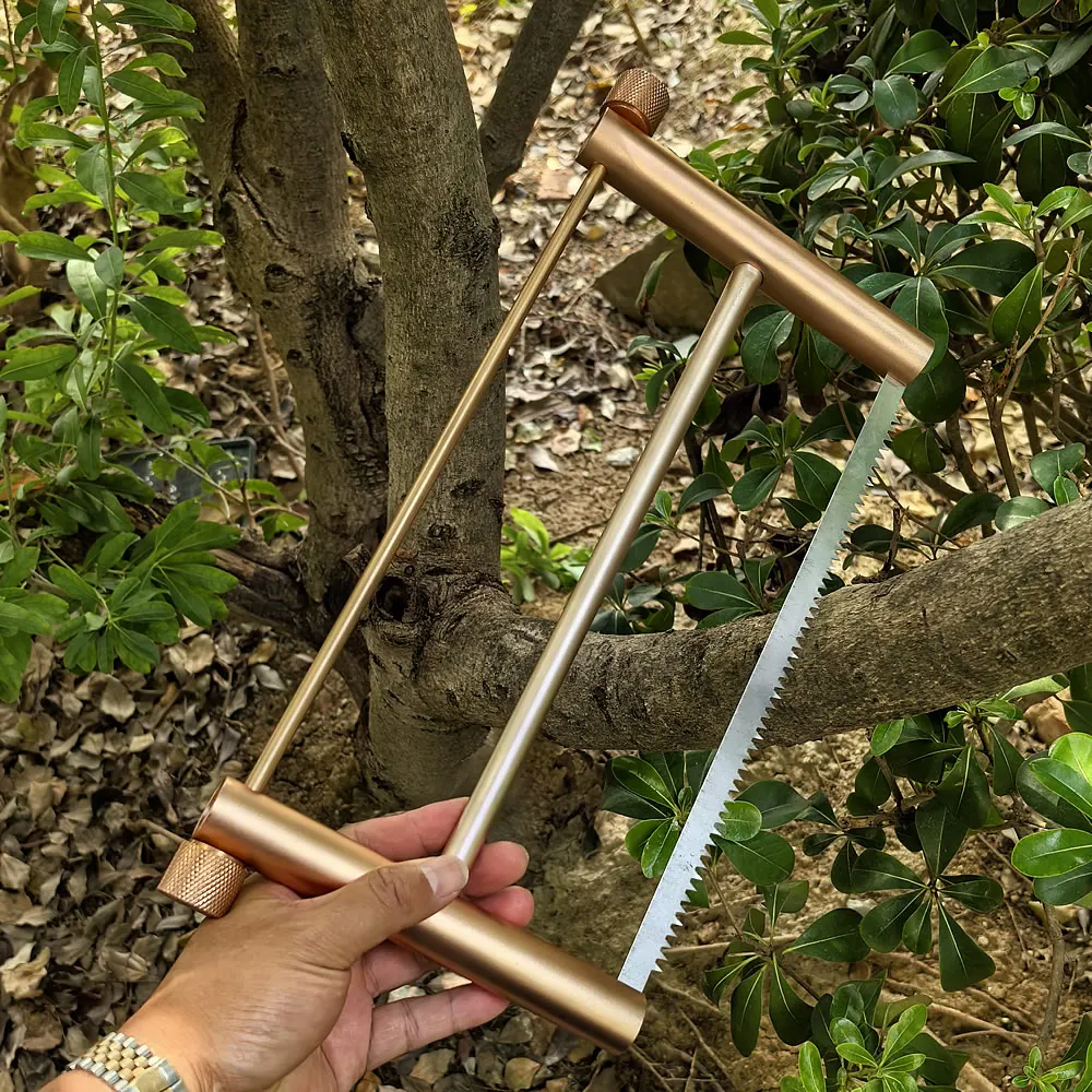 Multifunctional Folding Hand Saw with Aluminium Alloy Frame – Lightweight Mini Bucksaw for Garden, Camping & Survival Gear