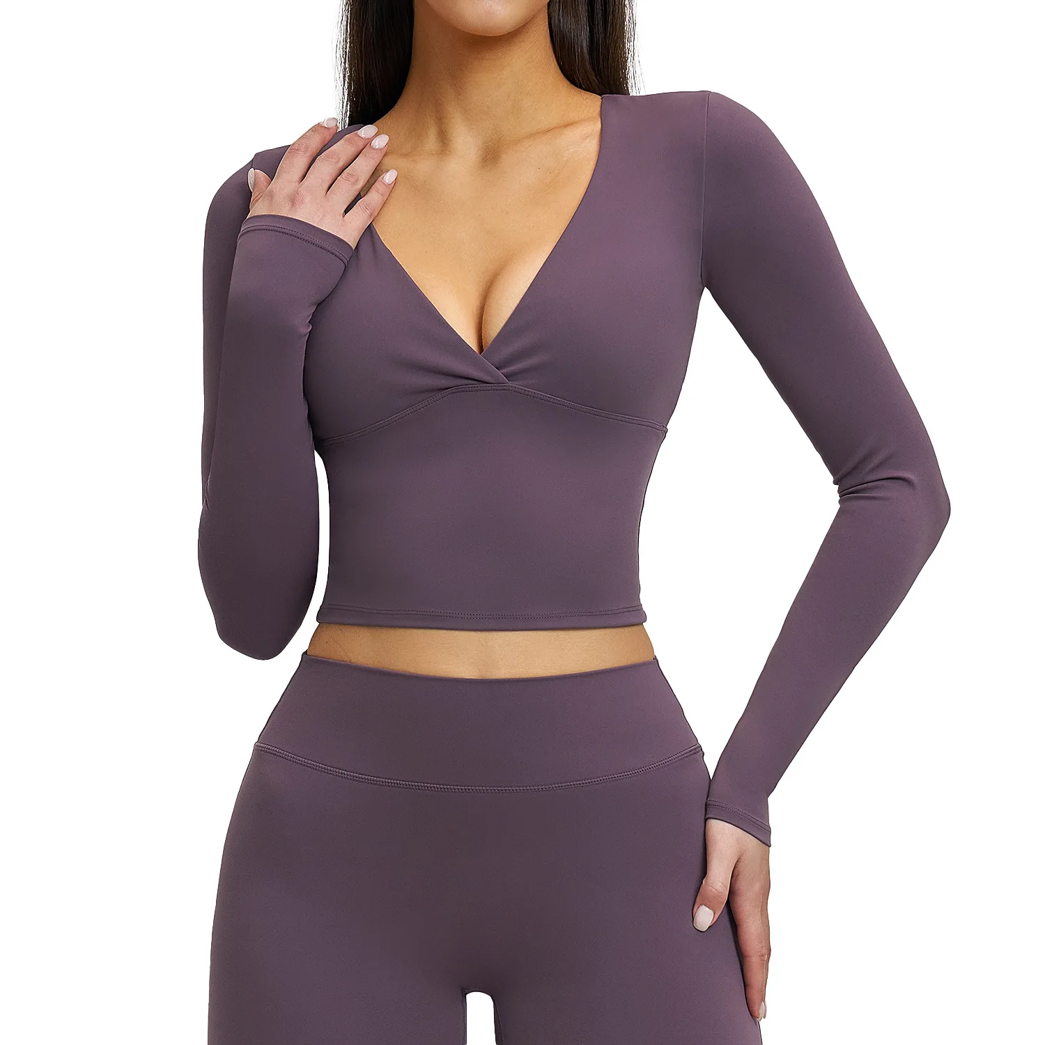 

Maxdutti Spring/summer Yoga Shirt Top For Women Pilates Yoga Long Sleeve Sports Versatile Fitness T-shirt For Women