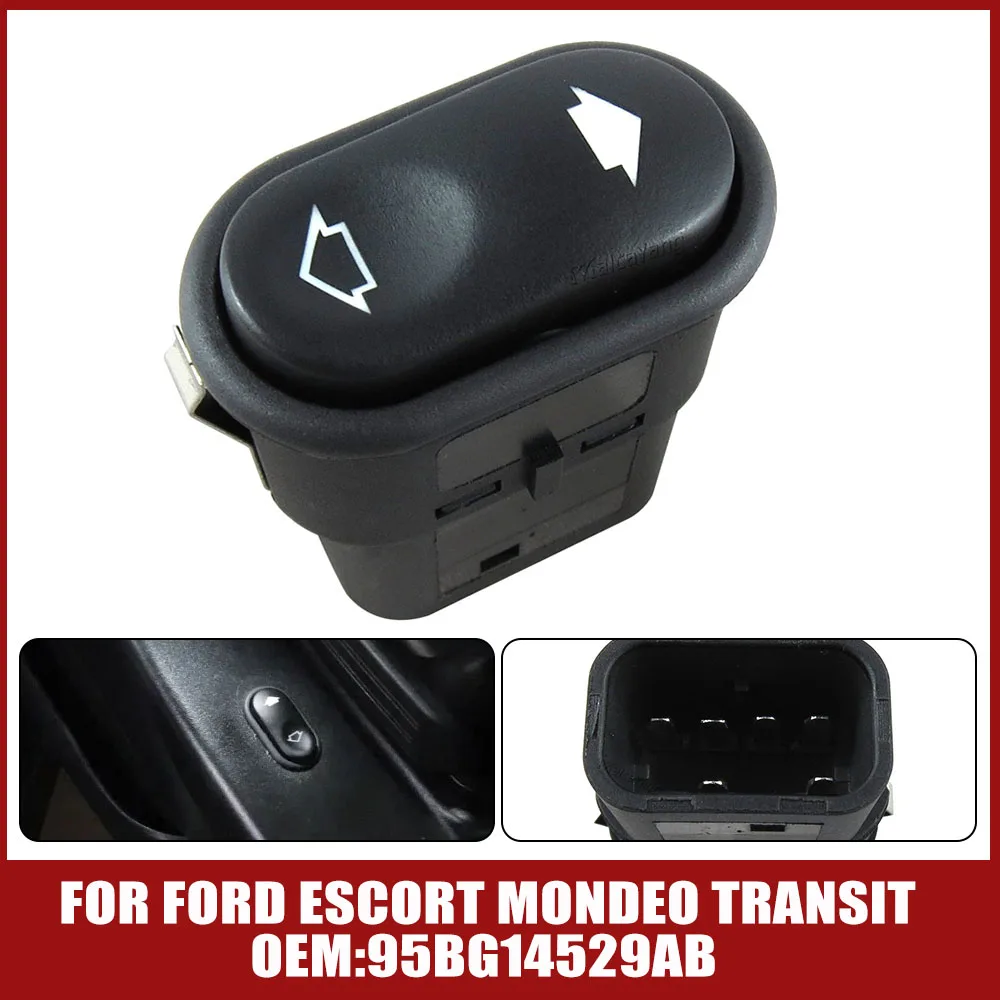 Green light Car Power Window Control Switch Regulator Button For Ford Escort Mondeo Transit 95BG14529AB