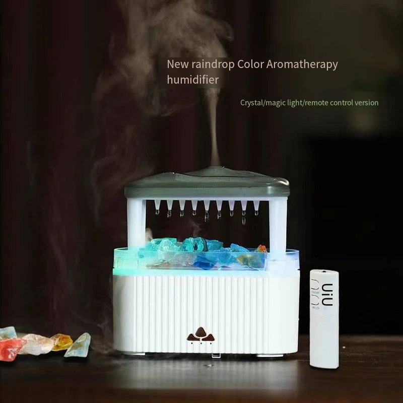 Humidificador De Aroma Simulated Raindrop Color Humidifier Fog Home Office Atmosphere Light Aromatherapy Machine