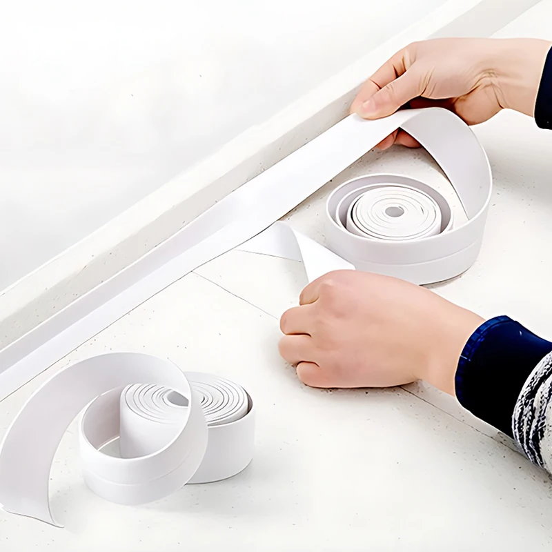 1/2 Rolls White Anti Mold Tape 3.2m Long Self Adhesive Anti Mildew Waterproof Strip Bathroom Kitchen Practical Home Supplies ZYF
