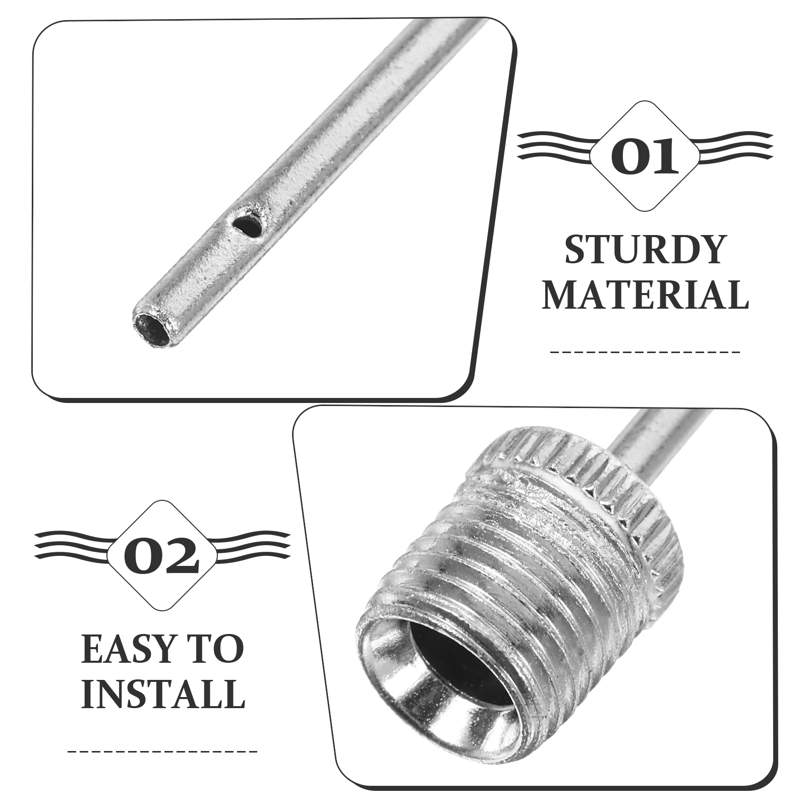

40pcs Stainless Inflation Needles for Air Pumps Sports Balls Durable Long Lasting Ball Inflation Needles Camping Hiking