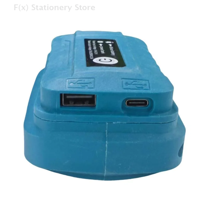 1 قطعة محول محمول لماكيت BL1830 BL1430 BL1850 14.4 فولت/18 فولت بطارية ليثيوم أيون USB + نوع c محول مع مصباح ليد
