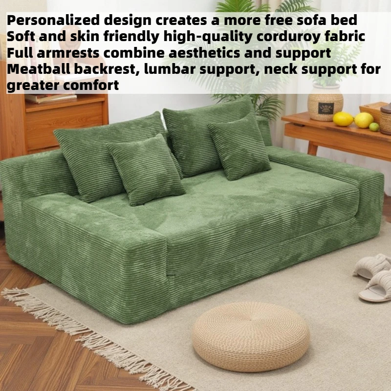 Sillón Reclinable Moderno Verde, Sofá Cama 220x220 cm