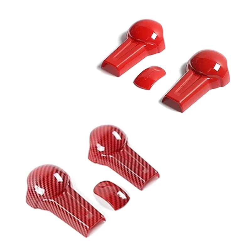 Gear Shift Knob Cover Kit Trim For Ford Mustang 2015-2023 Gearbox Head Cover