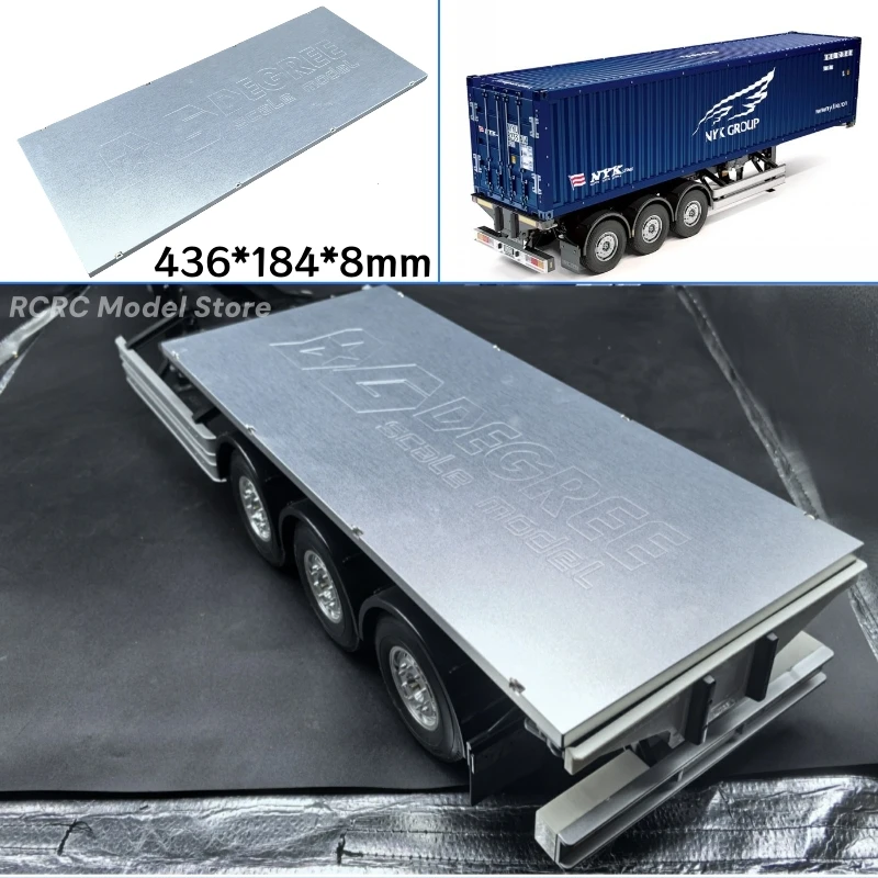 

1/14 игрушка 436*184*8 мм пластина из алюминиевого сплава для Tamiya 1/14 40 футов контейнер полуприцеп 56330 модификация бортового прицепа грузовика