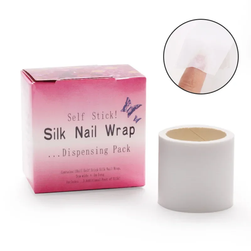 10Roll Nail Art Repair Fiberglass Silk Wrap Self Adhesive Strong Protect Reinforce Extension White Sticker Manicure Tools