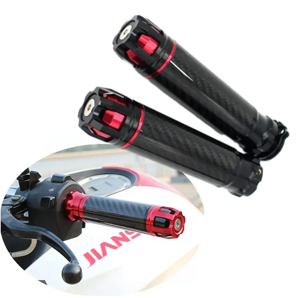 

1 pair Carbon Fibre Handle Bar Grips 7/8" 22mm Universal Motorcycle Accessories for YAMAHA YZF R1 R3 R6 R15