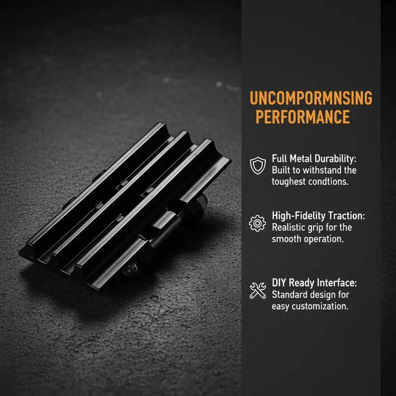 1 Set 50*20mm Full Metal RC Crawler Track Rust-proof Replacement Accessory for 1/12 RC Hydraulic Excavator Hobbyists