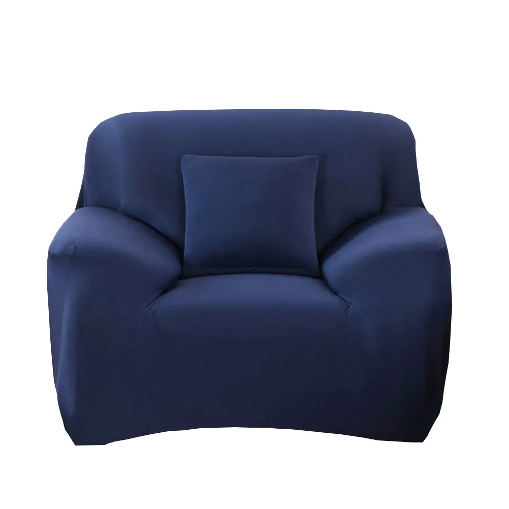 One-Seat Sofa Slipcover Navy High Elastic Anti-Slip Stretch Sofa Cover Protects Furniture from Stains and Wear