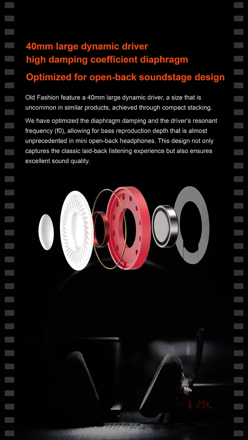 MOONDROP Old Fashioned On-Ear-Kopfhörer 0,78-2-Pin 3,5 mm Dreischichtiger, starr-flexibler Verbundmembran-Kopfhörer – Detail 4