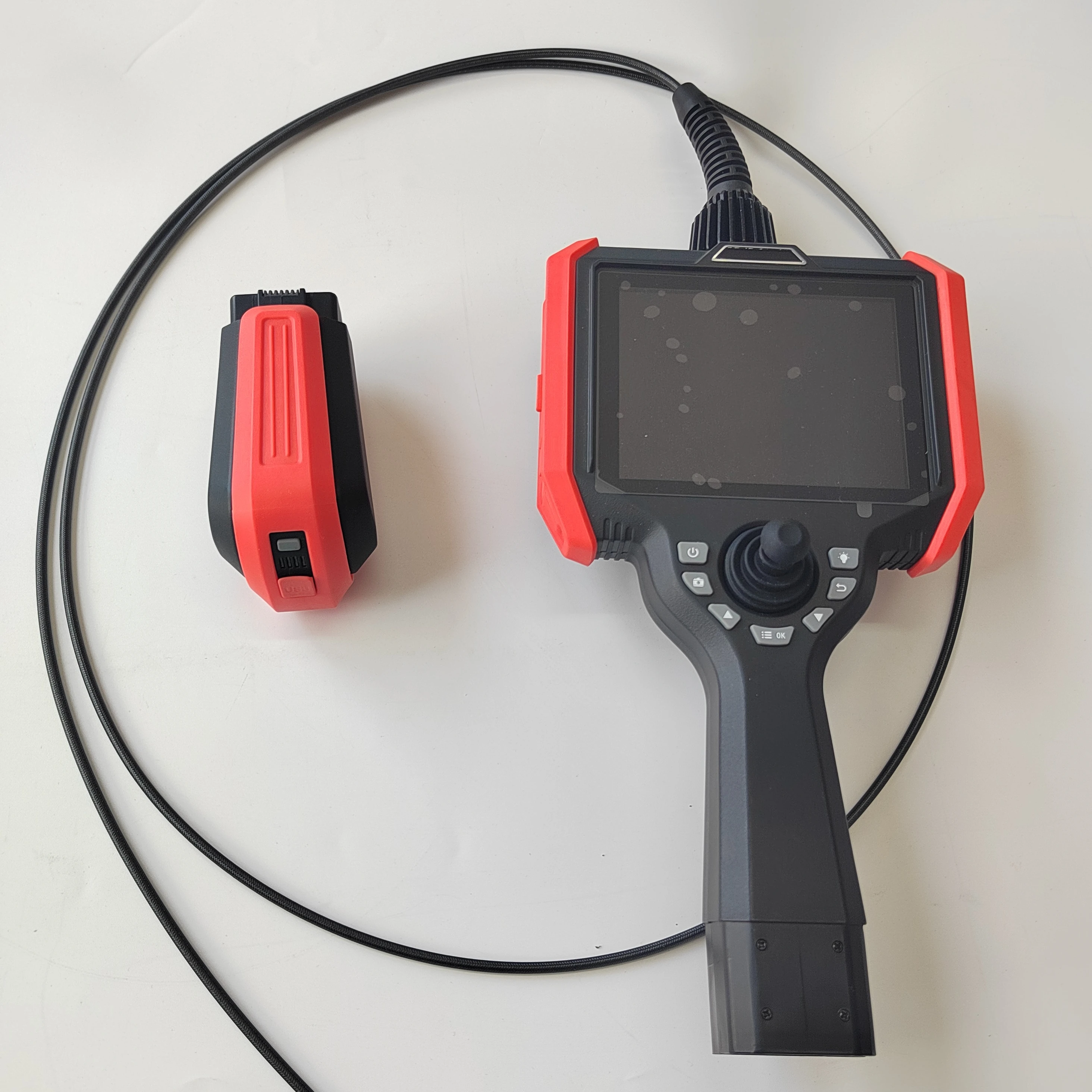 Portable Industrial Videoscope Inspection  with 360 Degree Articulation 5.0'' Display Waterproof IP67