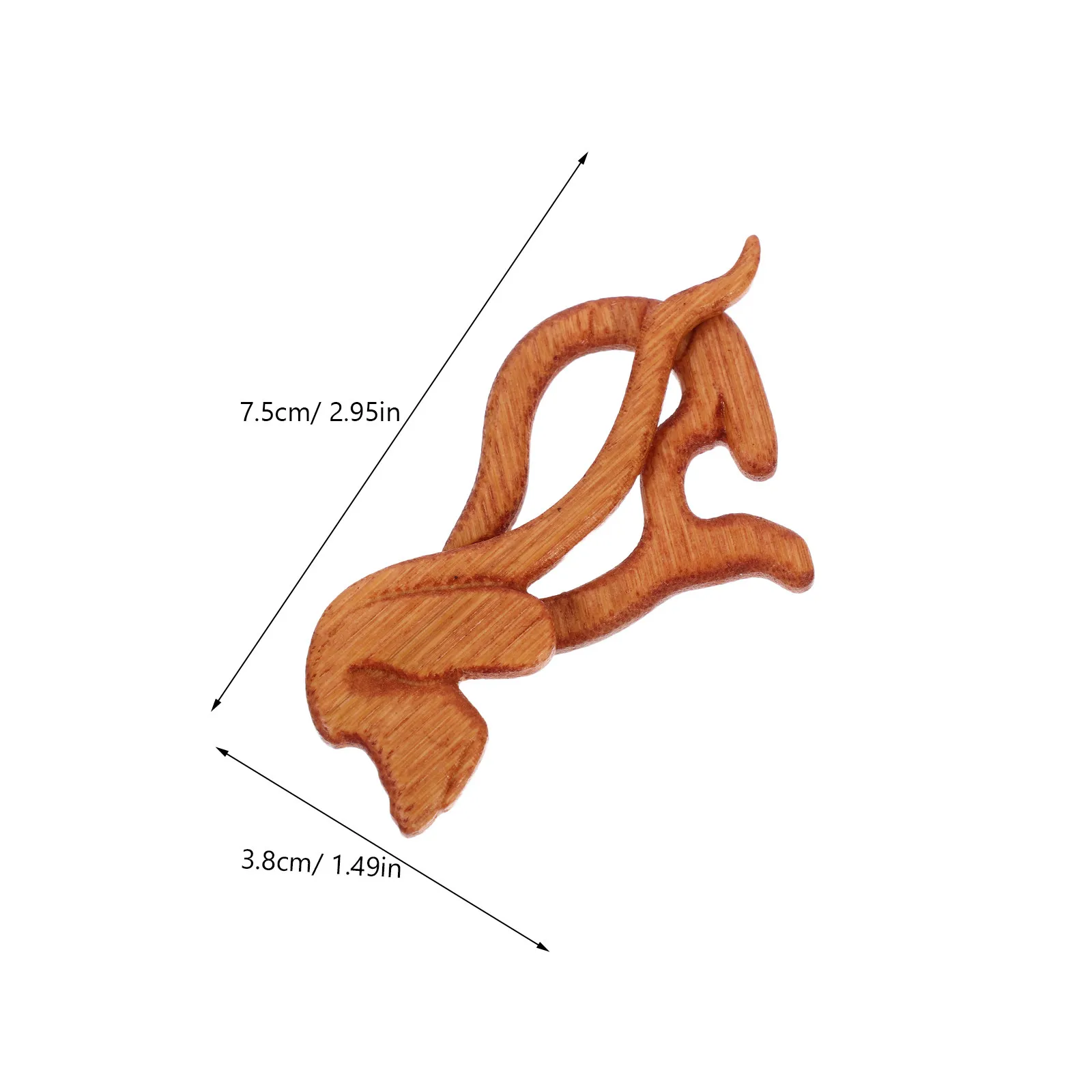 Wooden Dog Brooch Pin Bamboo Sweater Brooch for Women Handmade Animal Lapel Pin Scarf Shawl Cardigan Dress Safety Closure Clip