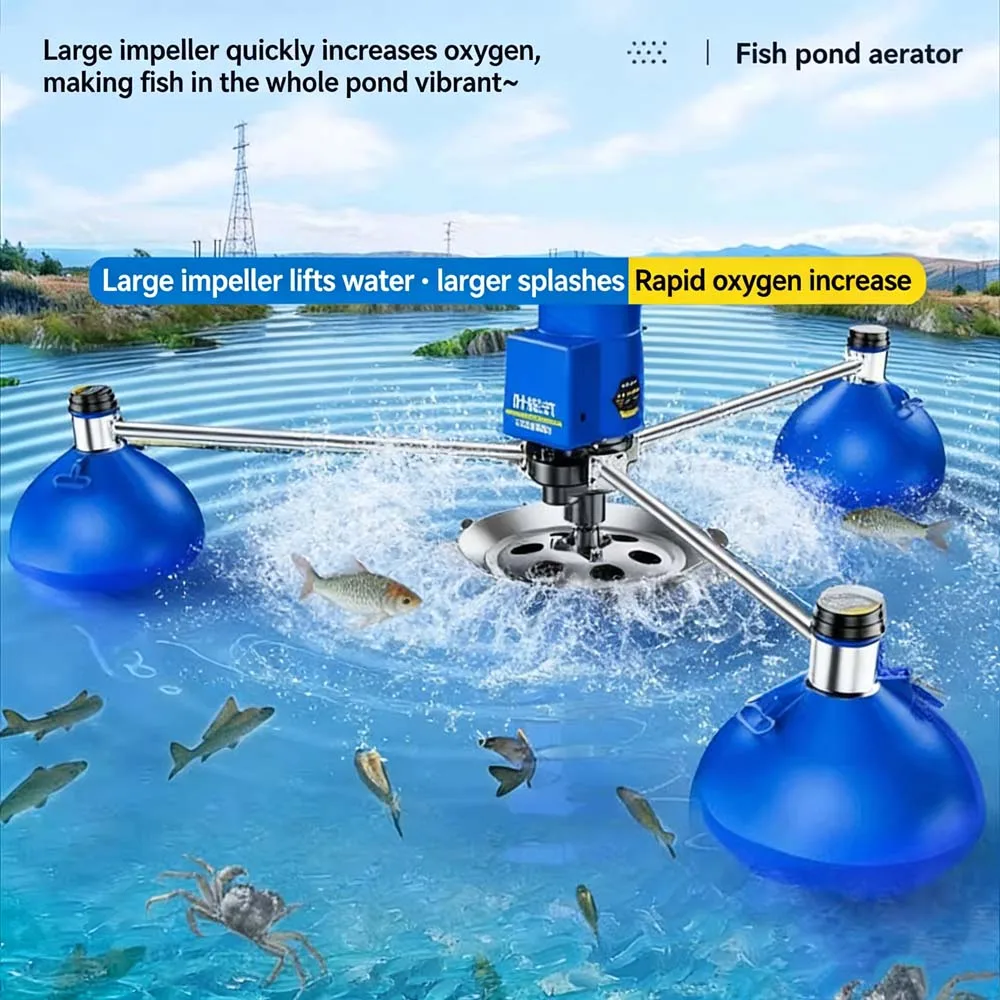 

Аэратор для пруда BESUN 1500W 2HP, плавающий, с микропузырьками, для разведения креветок