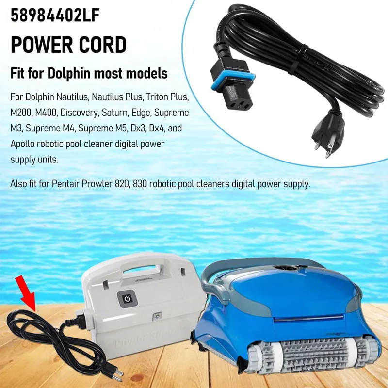 58984402L Power Cord Digital Power Supply Cable Parts Fit for Maytronics Dolphin Pool Cleaners ,Replace 5898412LF, 58984402LF