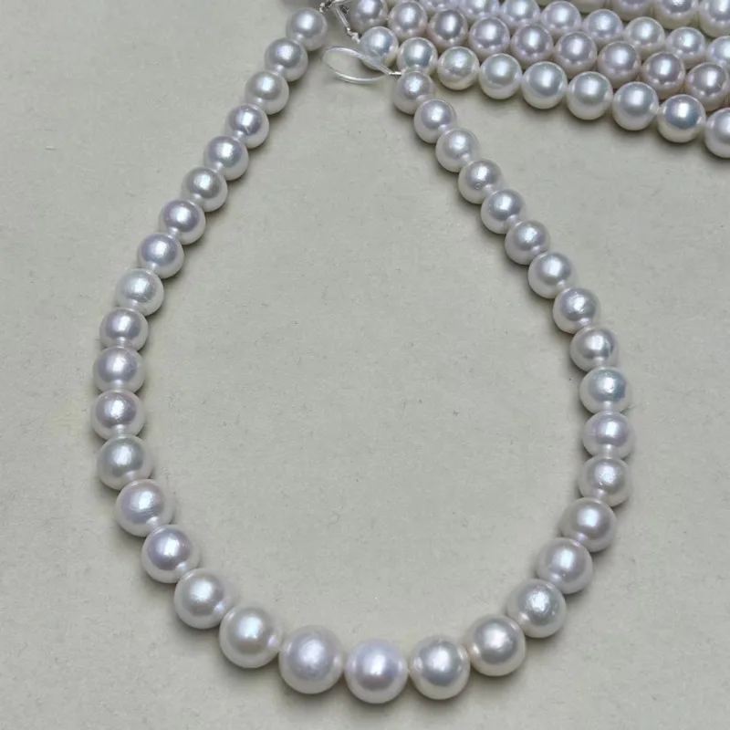 

Classic White Pearl Strand, 13-16mm AAA, 925 Sterling Silver, Whisper of Elegance AAA666