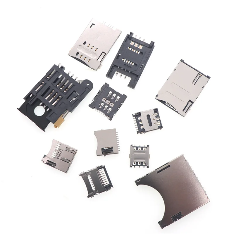 5pcs SD MINI TF SIM NANO Micro SD Decks TF Card Slot Flip Inner Solder Socket MicroSD Card Holder For Mobile Phone Memory