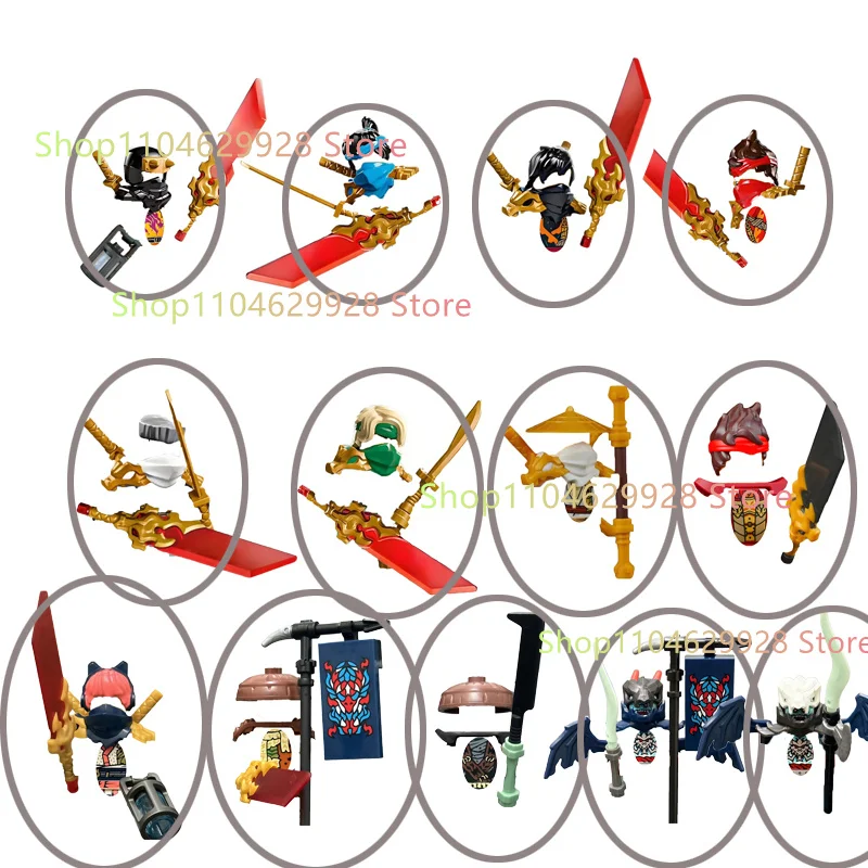 

Новый аниме мультфильм ТВ ниндзя игрушечные драконы дракон Lloyd Jay Kai Zane Nya Cole кирпичи строительные блоки для детей DIY подарки