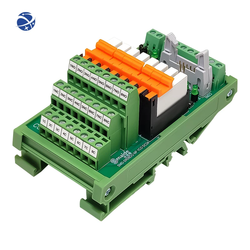 8 channel 5A 24VDC DCS series provincial wiring relay module with Ultra thin relay module.