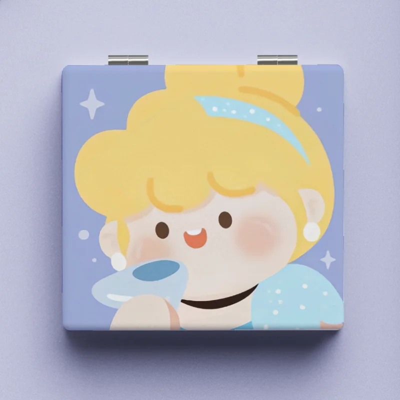 Piccolo specchio Disney Biancaneve, modello creativo di personaggio dei cartoni animati di alto valore, carino specchio per il trucco portatile semplice e portatile