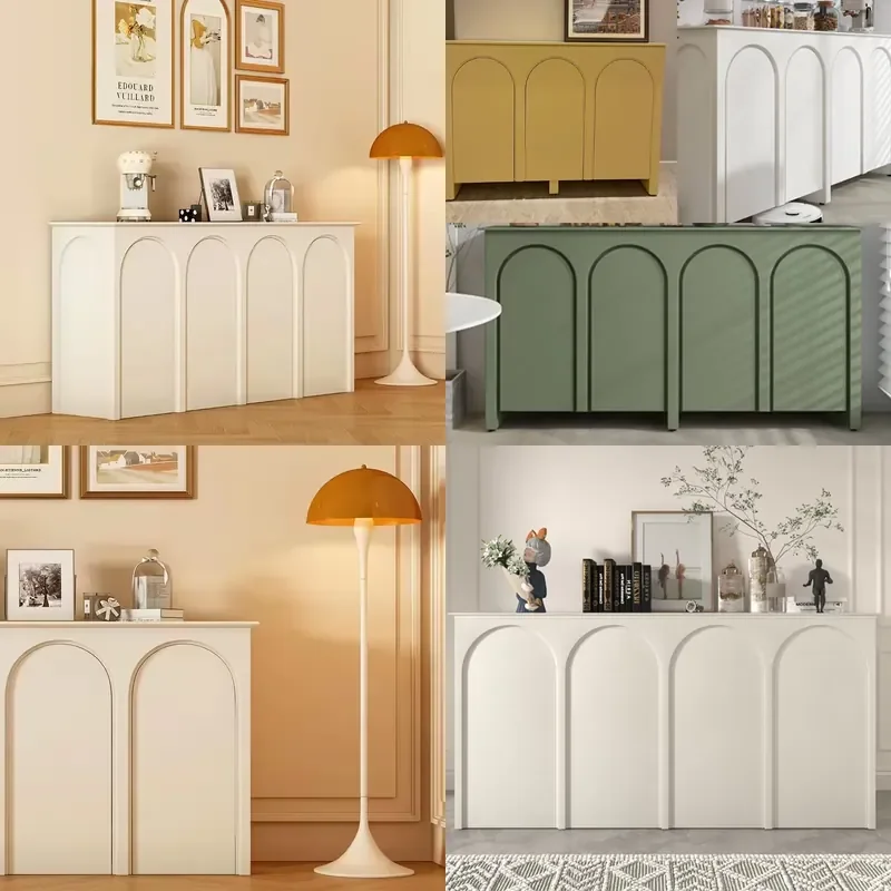 Minimalist Sideboard Custom Color Storage Cabinet Living Room Cabinet Multi-Layer Solid Wood