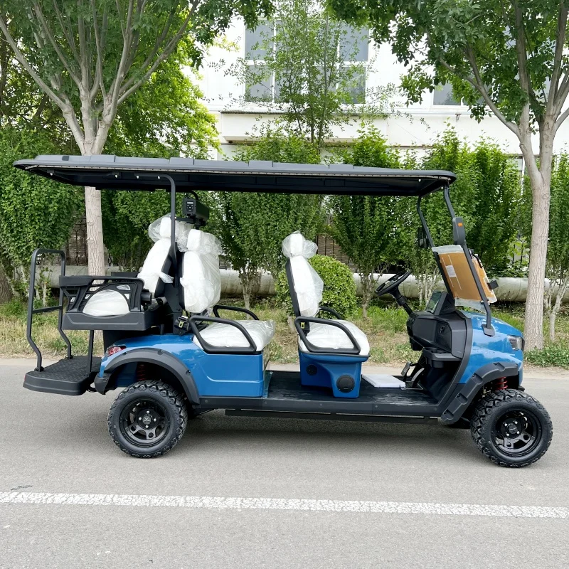 

2/4/6/8 Seater Golf Carts Lifted Lithium Golf Car 48v/60v/72v Utility Vehicle Hunting Electric Golf Cart with Solar Panel