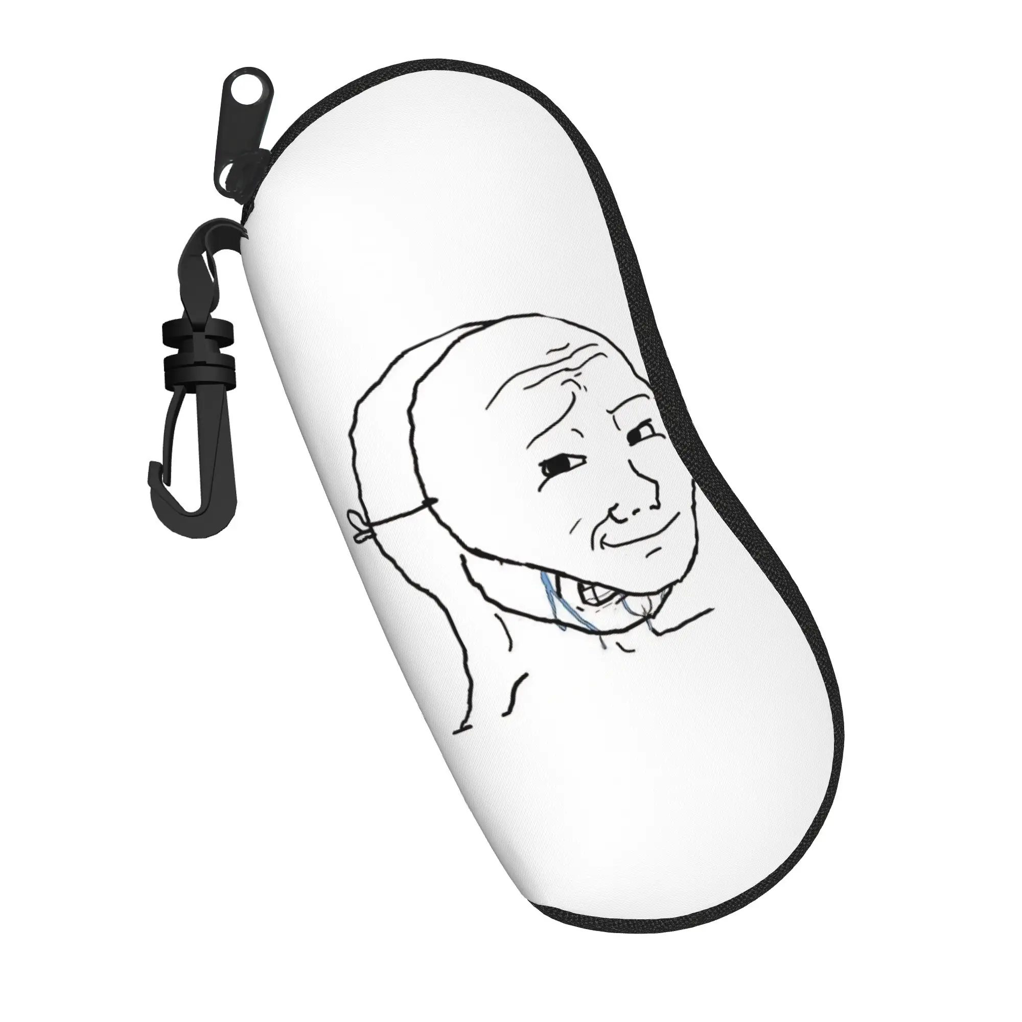 Фото Мем-маска Войака: «Гордый, но плачущий внутри» — футляр для очков, подарок для женщин и мужчин, коробка для хранения, контейнер для очков с мультяшным дизайном