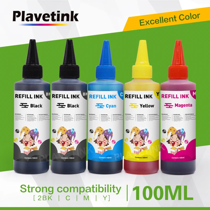 Plavetink-botella de tinta Universal para impresora HP 100, 301, 302, 304, 21, 305, L100, L200, L392, Canon PG545, 350, 540 ml