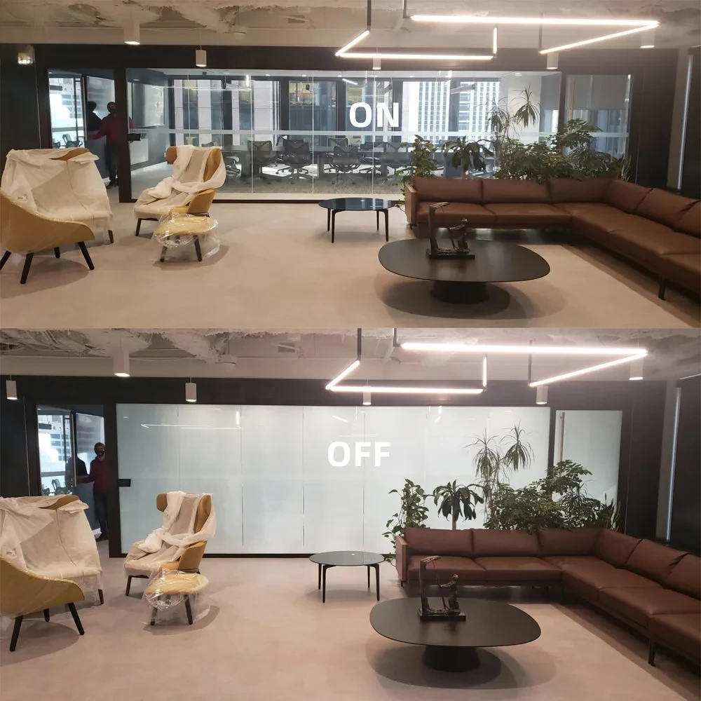 Modern Design Self-Adhesive Smart Tint Window Film Electronic Switchable PDLC Sliding Glass Door Decorative