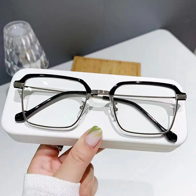 Vintage Unisex Square Computer Glasses Blue Light Blocking Eye Protection Optical Spectacle Eyeglasses Business Men‘s  Glasses