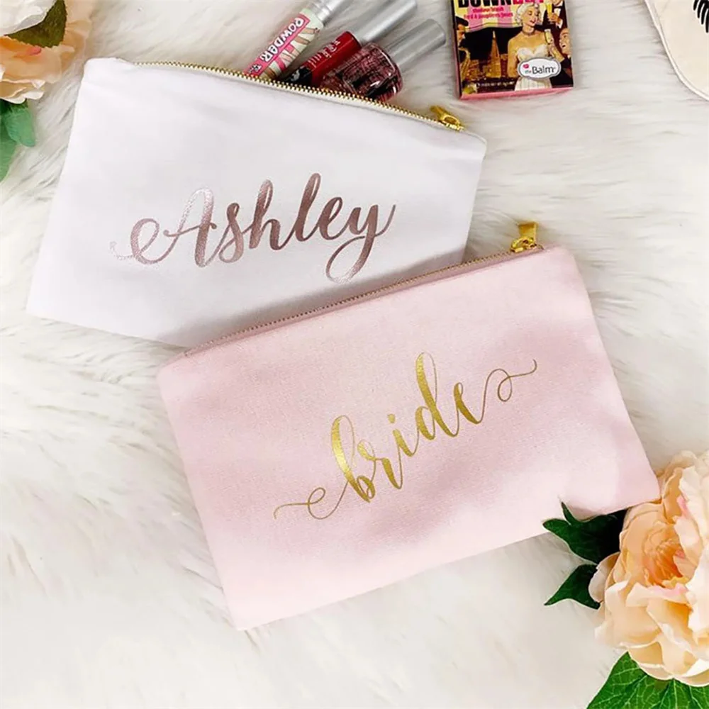 Bridesmaid Make Up Bag Personalized Makeup Bag Bridesmaid Gift Ideas Custom Make Up Bag