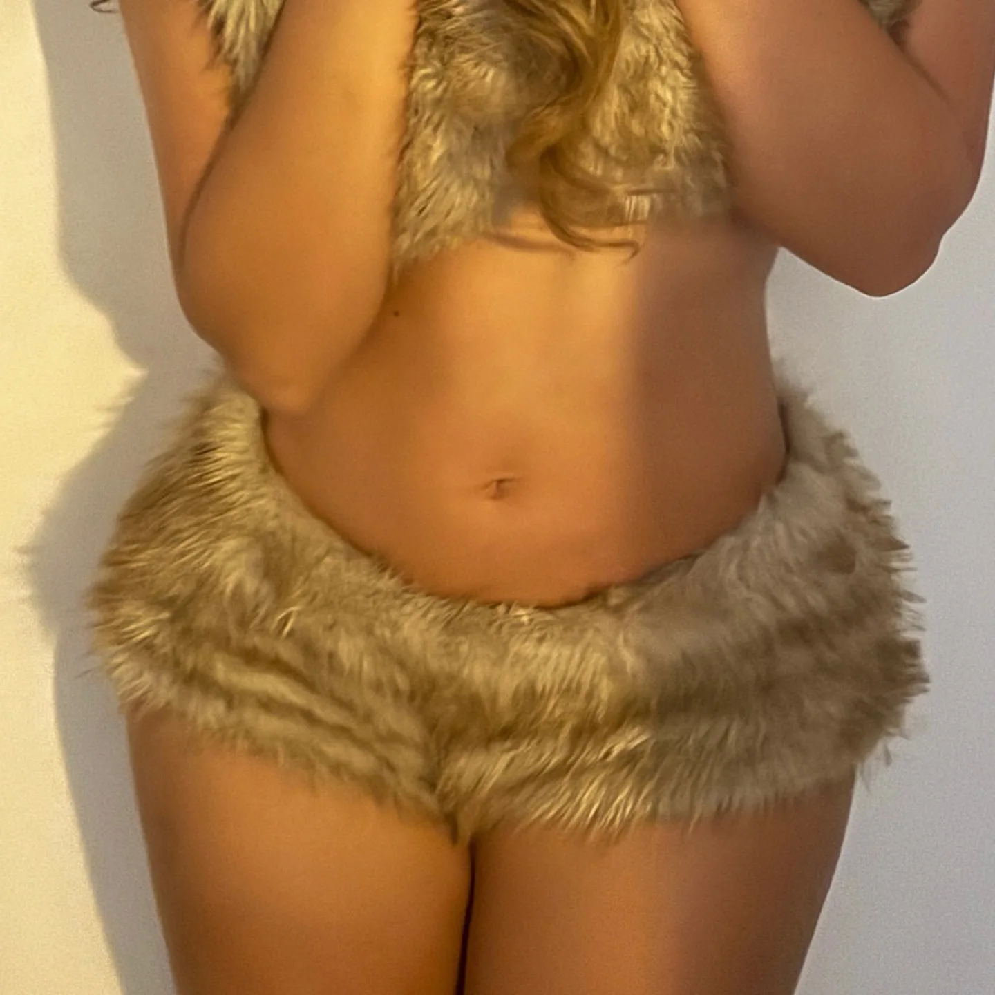 

Fur Shorts Sexy Pants High Waist Skinny Pants 2025 Women Winter Autumn Clothes Club Wear Fashion Cargo Elegant Cute Pants