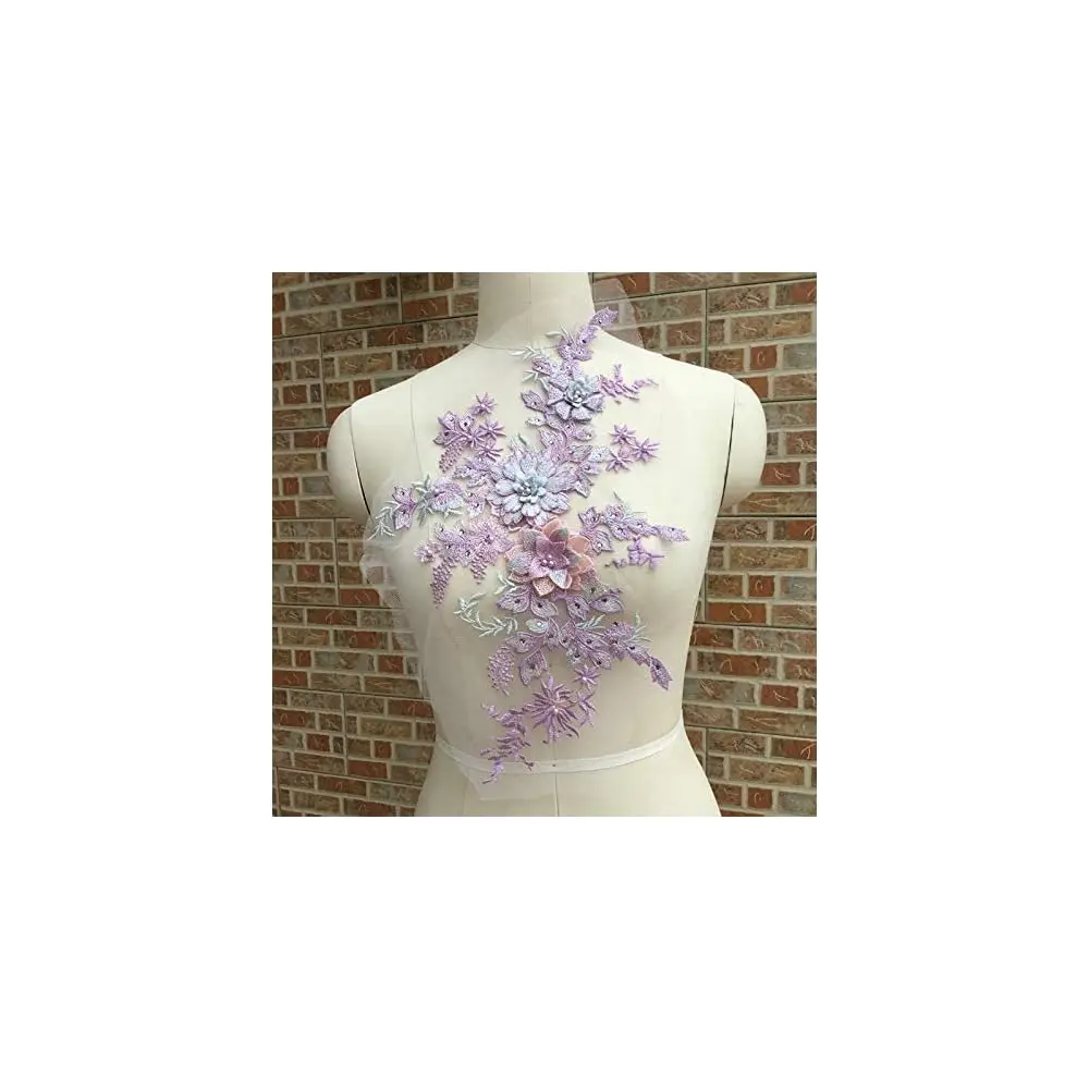 

1 Pcs Makaron Series Beads Beads Hot Drilling 3D Three-Dimensional Flower Lace Wedding Dress, Children's Wear, Stage Costume