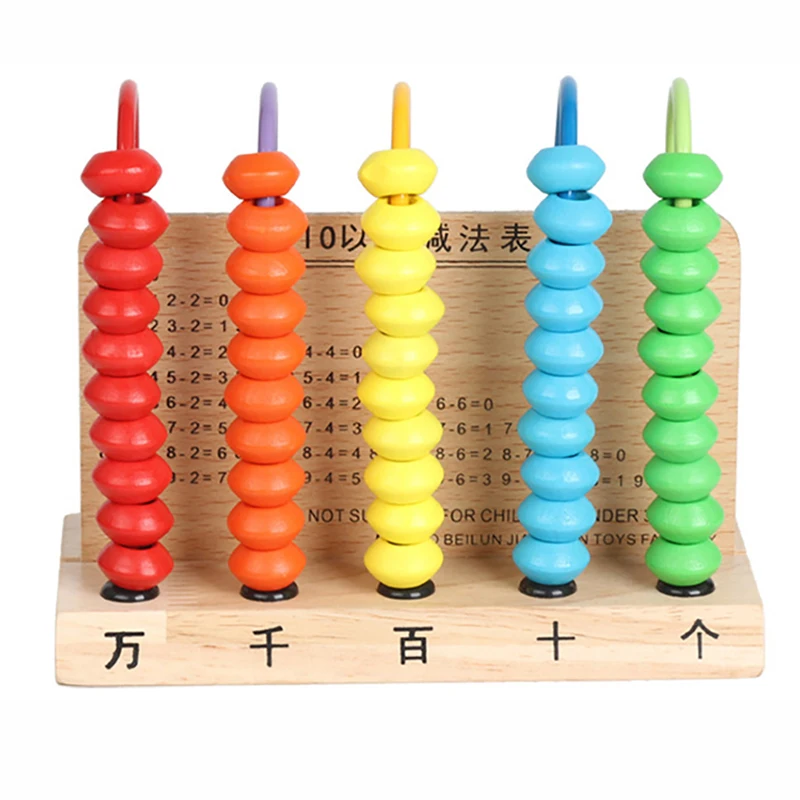 Wooden Montessori Math Toy Computing Rack Counting Calculating Beads Abacus Educational Toys Baby Early Learning Children Toys