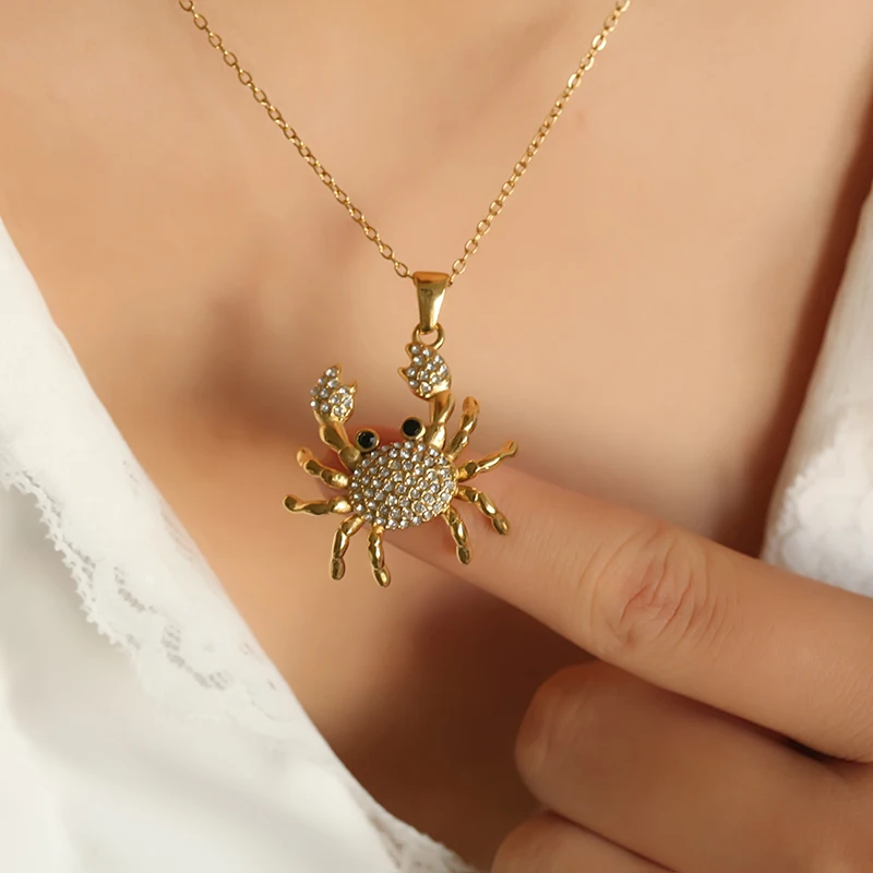 EILIECK Damen Retro-Herz-Halskette mit geripptem Anhänger, 18K vergoldeter Edelstahl, wasserbeständiger Alltagsschmuck – Detail 8